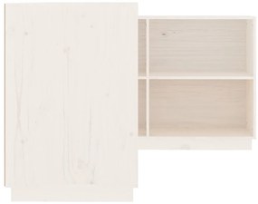 Secretária 110x50x75 cm madeira de pinho maciça branco