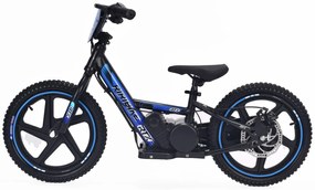 Bicicleta eléctrica para crianças RIRIBIKE RTX6 24V (16") bateria de lítio, motor de 250 watts, travão de disco, assento ajustável em PU macio Azul