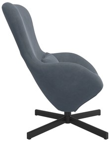 Cadeira Egg vidaXL Veludo Cinza Escuro