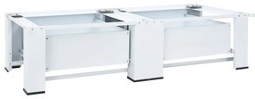 Suporte para máquina de lavar roupa duplo com gavetas branco