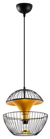 Candeeiro Telmander – Preto/Dourado – 30 x 30 x 45-135 cm