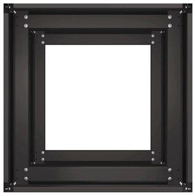 Vaso/floreira 40x40x80 cm aço laminado a frio preto