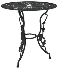 3 pcs conjunto de bistrô alumínio fundido preto