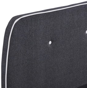 Estrutura de cama sem colchão de tecido cinza escuro 180x200 cm