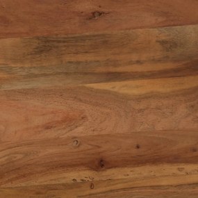 Mesa de jantar madeira de acácia maciça e aço 120x60x76 cm