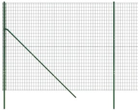Cerca de malha de arame 2,2x25 m aço galvanizado verde