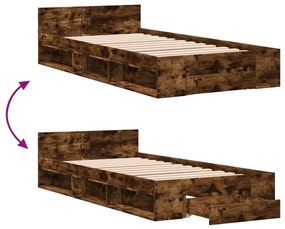 Estrutura de cama c/ gaveta 90x190 cm derivados de madeira