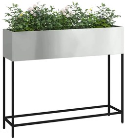 Jardineira Elevada vidaXL 100x26x82 cm Aço Galvanizado