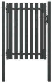 vidaXL Portão de cerca para jardim 1x1,7 m aço antracite
