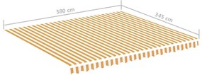 Tecido de substituição para toldo 4x3,5 m amarelo e branco