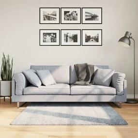 vidaXL Tapete shaggy de pelo alto PAMPLONA 120x120 cm azul