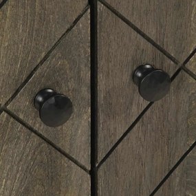 Armário para lavatório 62x33x58 cm madeira maciça manga preto