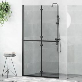 vidaXL Parede de chuveiro walk-in Preto 90 x 6.5 x 190 cm