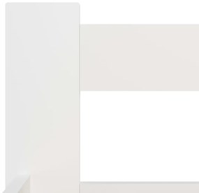 Estrutura de cama 100x200 cm pinho maciço branco