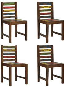 Cadeiras de jantar 4 pcs madeira recuperada maciça