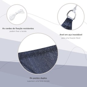 Vela de Sombra Retangular 4x6 m Toldo Vela de HDPE com Proteção UV Ane