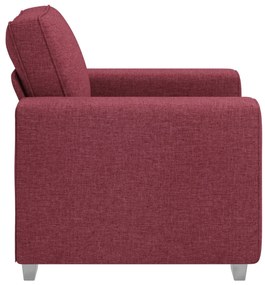 Poltrona vidaXL Vermelha Vinho de 59 cm em Tecido