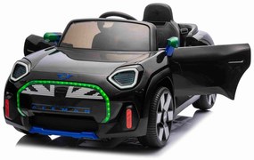 Carro elétrico para Crianças 12V Mini Concept Aceman 4x4, rodas borracha, couro ecológico Preto