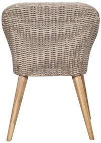5 pcs conjunto de jantar para jardim castanho