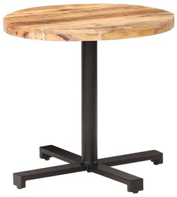Mesa bistrô redonda Ø80x75 cm madeira de mangueira áspera