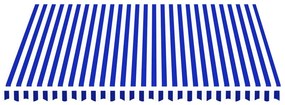Tecido de substituição para toldo 4x3,5 m azul e branco