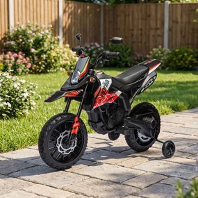 Mota elétrica para Crianças 12V Aprilia RX, Rodas Espuma EVA Vermelha