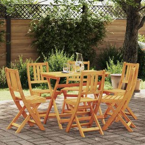 vidaXL Cadeira de Jardim 6 pcs Óleo Natural 40 x 42 x 85 cm