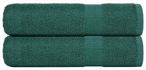 Toalhas de banho 2pcs 70x140 cm 360 gsm 100% algodão verde