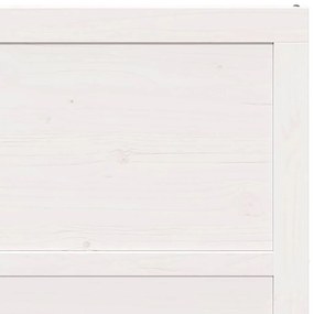 Porta de Celeiro Branca 90x208 cm Madeira Sólida de Pinho
