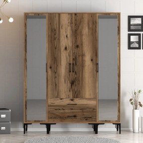 Guarda-roupa Kumsal RTR – Nogueira – 160x47,5x201,4 cm