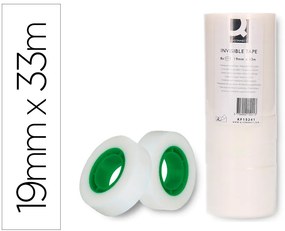Fita Adesiva Q-Connect 33mx19mm Invisível Caixa de 8 Unidades