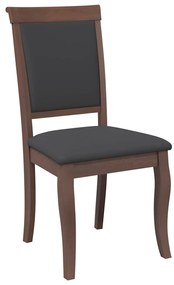 Cadeiras de jantar com almofadões 2 pcs madeira maciça castanho