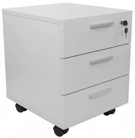 Bloco de Gavetas Riva 3 Gavetas com Fechadura Cinza 380x470x535mm