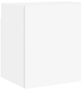Móveis parede p/ TV 2pcs 40,5x30x40 cm derivados madeira branco