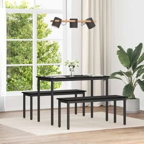 vidaXL banco Carvalho Preto 110 x 35 x 45 cm Madeira processada