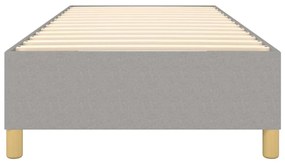 Estrutura de cama sem colchão 90x200 cm tecido cinzento-claro