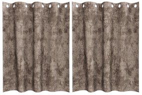 Cortinas 2 pcs com Ilhós Cappuccino 140x140 cm