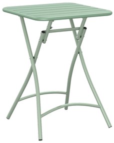 Mesa de Jardim Dobrável vidaXL Verde Claro 55x55x73 cm Aço