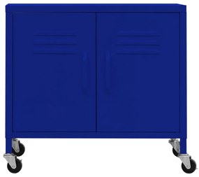 Armário de arrumação aço 60x35x56 cm azul-marinho