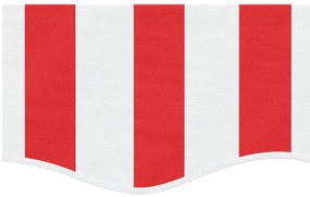 Tecido substituição p/ sanefa toldo 4 m riscas vermelho/branco