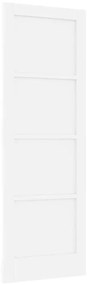 Porta Interior "ORKDAL" Branca 73.5x211x4 cm Madeira Sólida de Pinheir