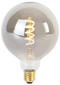 Lâmpada LED de filamento torcido regulável E27 G125 fumaça 4W 120 lm 1800K