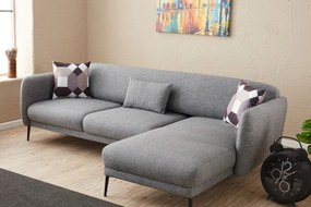 Sofá-Cama de Canto Venus – Cinzento – 265x80x163 cm
