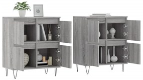 Aparadores 2 pcs derivados de madeira cinzento sonoma