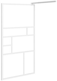 Divisória de chuveiro 90x195 cm vidro ESG branco