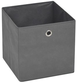 Caixas arrumação 10 pcs não-tecido (TNT) 32x32x32 cm cinzento
