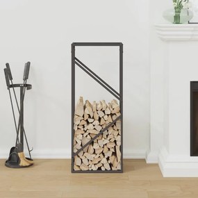 Suporte para lenha 40x25x100 cm aço laminado a frio preto