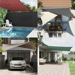 vidaXL Para-sol estilo vela 2x2x2 m oxford 100% poliéster amarelo