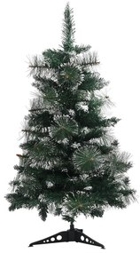 Árvore de Natal artificial c/ suporte 60 cm PVC verde e branco