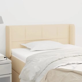 Cabeceira de cama c/ abas tecido 83x16x78/88 cm creme